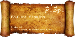 Paulini Szabina névjegykártya